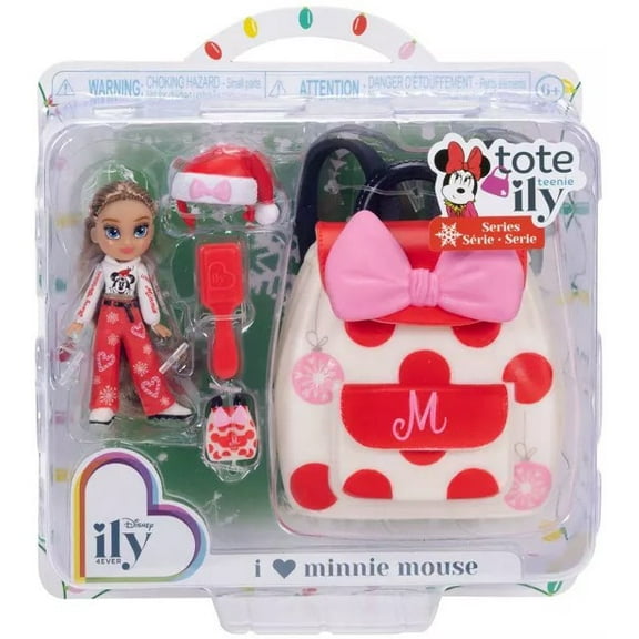 Disney Tote Ily Teenies Holiday I Love Minnie Mouse Mini Doll