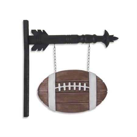 K&K Interiors Football Arrow Replacement  13-inches Width Polyresin and Metal Home Decor and Accessories