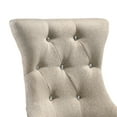 thumbnail image 3 of Benjara Wooden Chair with Fabric Upholstered Seating, Set of 2,Beige and Brown, 3 of 6