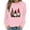 Pink-5, variant on Women's Christmas Sweatshirts Long Sleeve Crewneck Ribbed Cuffs Holiday Pullover Shirts Pink-5 XS