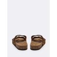 thumbnail image 4 of Vegan Leather Double Buckle flat Sandals, 4 of 4