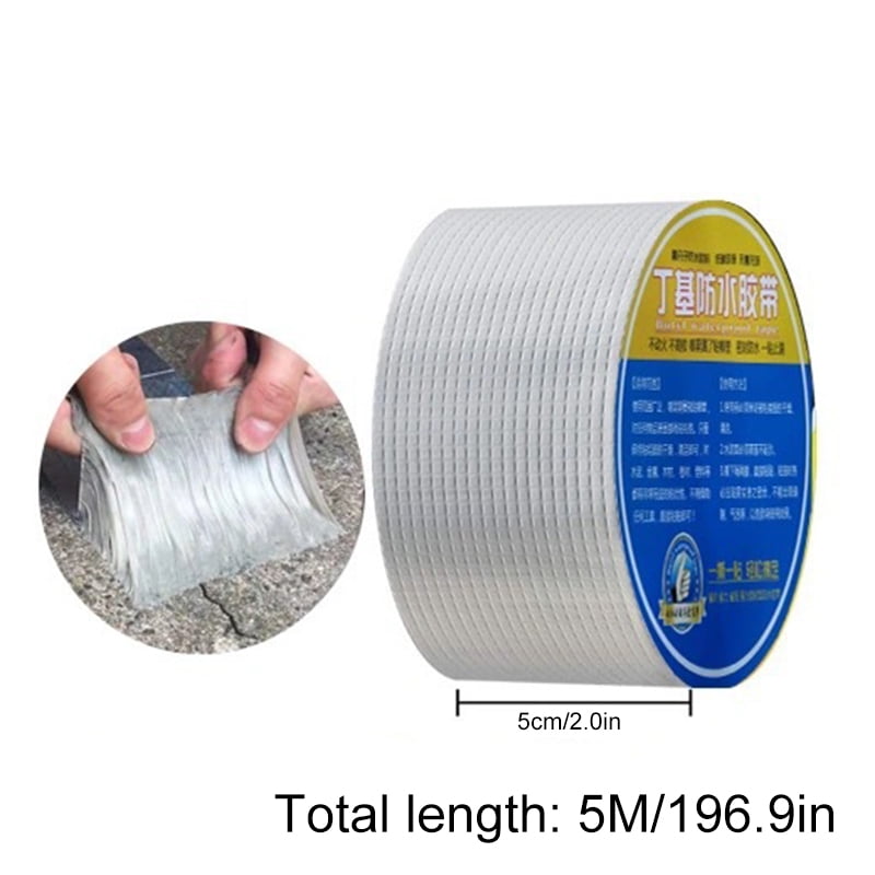 Aluminum Foil Butyl Rubber Tape Self Adhesive Waterproof for Roof Pipe Repair US 