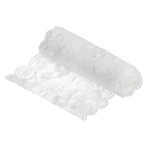 Uxcell 7 Inch Wide 5 Yard Lace Ribbon Floral Pattern White Lace Trim Ribbon for Sewing Making, and DIY Crafts