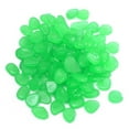thumbnail image 1 of 100pcs Fish Tank Fluorescent Pebble Garden Parterre Decor Glow Stone Green, 1 of 9