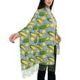 thumbnail image 4 of Sikiie Corn On The Leaves Shawl Wraps Big Scarf Tassel Fall Winter Thick Scarf Warm Shawl Women Fall Gifts, 4 of 8