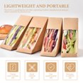 thumbnail image 2 of 100Pcs Kraft Sandwich Boxes Triangle Sandwich Case Paper Sandwich Case Paper Baking Box, 2 of 6
