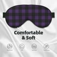 thumbnail image 5 of Uemuo Purple Black Plaid Pattern Sleep Eye Mask - Light Blocking Sleep Mask Blocking Out Light Perfectly, Soft and Comfortable Night Eye Mask, Eye Blinder, 5 of 7