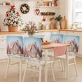 thumbnail image 2 of Pink Christmas Tree Chair Covers Set of 6 Xmas Ginger Bread Man House Snowflake Fantasy Chair Back Covers Stretch Removable Washable Slipcovers Protector for Dining Room Kitchen Party Decor, 2 of 5