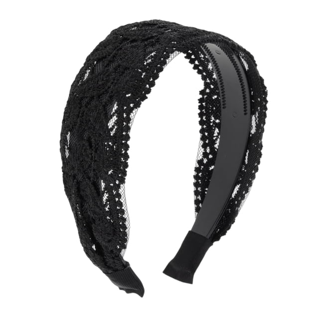 Accesorios Únicos 1 Pc Diadema de Encaje de Moda 5.71"x4.72" Negro