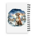 thumbnail image 2 of Hello Winter Boxer Welcome Snowy Night Watercolor Vintage Spiral Bound Journal Boxers Dog Lover Gifts Idea 5x7in Spiral Notebook - 01011, 2 of 5