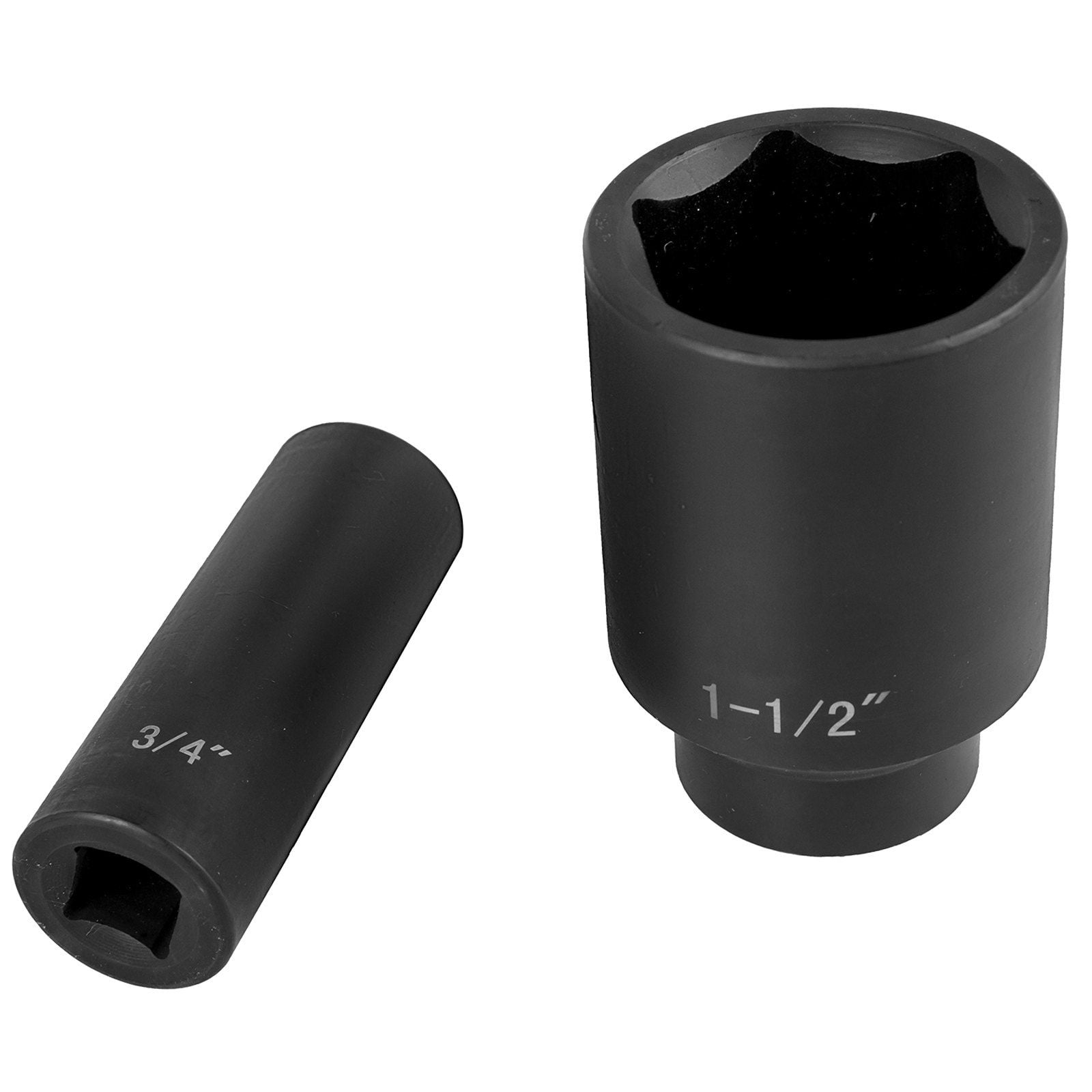 1/2 Inch Drive 19-Piece Impact Socket Set, Cr-V Deep Sockets (3/8"-1-1/2"), 6-Point, Heavy-Duty Storage Cage – Walmart