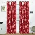 thumbnail image 2 of Christmas Decorations Red Black Out Curtains 84 Inch Length for Bedroom Living Room Windows 2 Panels Set, 2 of 6