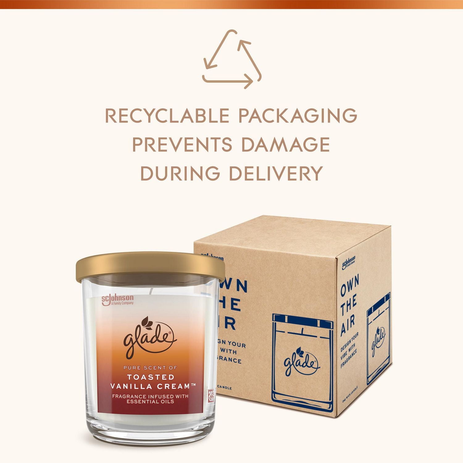 Glade® grand chandelle, Crème de vanille grillée