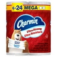 thumbnail image 3 of Charmin Toilet Paper Ultra Strong, 6 Mega Rolls (24 Regular Rolls Equivalent), 2-ply Bathroom Tissue, 3 of 23