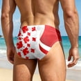 thumbnail image 4 of LLDYYDS Mens Canada Swim Briefs Canadian Maple Leaf Flag Graphic 1st July Patriotic Beach Triangle Bikini Swimwear with Drawstring, 4 of 5