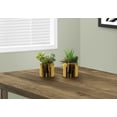 thumbnail image 2 of Indoor Plants Artificial Plant, 7" Tall, Succulent, Indoor, Faux, Fake, Table, Greenery, Potted, Set Of 2, Decorative, Green Plants, Glossy Gold Pots,Artificial Flowers, 2 of 4