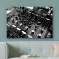 thumbnail image 2 of HFDF Canvas Prt Wall Art Black & White DJ Mixg Board Close Up Music struments Photography Realism Decorative Concert Multicolor Scenic Fun Pop Art for Livg Room, Bedroom, Office - 18x12inch Framed, 2 of 5