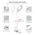thumbnail image 2 of Lámpara Flexible De Escritorio Con Clip Recargable Ajustable Estructura Xtellar Blanco, 2 of 4