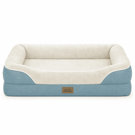 Aqua Blue 45 L x 35 W x 7.5 Th Pet Bed For Extra Large Dogs