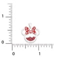 thumbnail image 3 of Minnie Mouse Women's July Birthstone Silver Plated Shaker Pendant Necklace, 18+2 Extender, 3 of 6