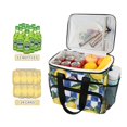 thumbnail image 2 of FORMRS Insulated Cooler Bag 24 Cans Capacity Soft Leakproof Lunch Box with Side Pockets, Lemon Checkered, 2 of 7