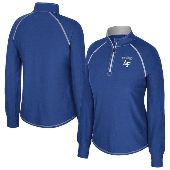 Women's Colosseum Royal Air Force Falcons Bikram Raglan Quarter-Zip Top