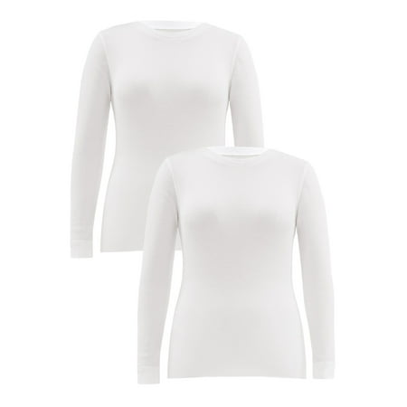 

Fruit of the Loom Women s and Women s Plus Eversoft Waffle Thermal Top 2-Pack