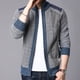 thumbnail image 4 of Hombres Casual Invierno Cuello alto Manga larga Tejido Cardigan Cremallera Suéter Abrigos Pompotops oipoqjl13107, 4 of 4