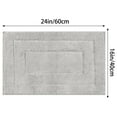 thumbnail image 6 of Unique Bargains Geometry Bathroom Rug Mat Soft Absorbent Non-Slip Comfortable Bath Rugs Light Gray 16" x 24", 6 of 6