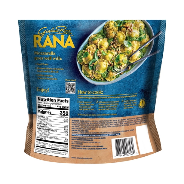 Giovanni Rana Mozzarella Ravioli for Breakroom Kitchen, 18oz