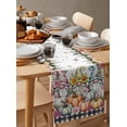 thumbnail image 3 of Table Runners 70 Inches Long Dress Scarves, Gnomes Pumpkins Fall Farmhouse Coffee/Dining/Kitchen Table Decor, Holiday Table Runner, Thanksgiving Floral Leaves Butterfly 13x70 Inch, 3 of 7