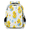 Black, variant on Hot Air Balloons Multi-Functional Backpack, 16" Waterproof Travel Casual Daypack with Reflective Strip, Colorful Hot Air Balloon Work Laptop Backpack for Men Women