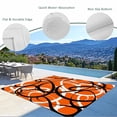 thumbnail image 3 of Orange Geometric Outdoor Rug for Patio/Deck/Porch, Non-Slip Large Area Rug 3 x 5 Ft, Black White Striped Abstract Lines Art Indoor Outdoor Rugs Washable Area Rugs, Camping Rug Carpet Runner, 3 of 8