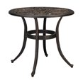 thumbnail image 3 of Katxon 23 in Cast Aluminum Round Bistro Table w/ Umbrella Hole, Patio Dining Table, Bronze, 3 of 9