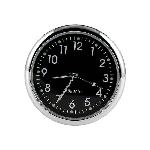 Reloj del salpicadero del coche | Reloj Mini Fluorescente | Pantalla luminosa, marco metálico, fácil de adherir, conducción | Multicolor | 4 cm