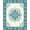 Teal Ivory, Pattern 1, variant on ODIKA Ombre Boho Scrolled Border Fading Gradient Vintage Paisley Interlocking for Playroom, Bedroom, Reading Nook, Pet Friendly & Kids Safe Play