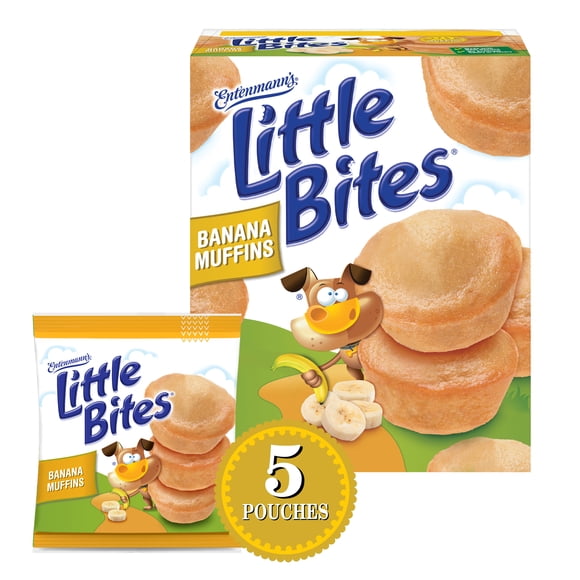 Entenmann's Little Bites Banana Muffins, Made with Real Bananas, 5 pouches