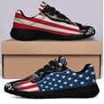 thumbnail image 3 of Bigfoot Believe American flag Shoes Sneakers Black Size 12, 3 of 7