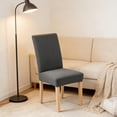 thumbnail image 6 of Dining Chair Covers, Stretch Kitchen Chair Cover, Removable Washable Chair Protector for Home,Restaurant,Banquet,18"x18"x24"(Dark Gray), 6 of 6