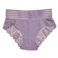 thumbnail image 4 of Blmnix Women Panties High Waisted Sexy Underwear Breathable Panties Purple Lace Panties Womens Boyshorts Underwear,L, 4 of 5