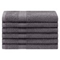 thumbnail image 2 of BNM Eco-Friendly Cotton Hand Towel Set of 6, Graphite, 2 of 5