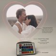 thumbnail image 4 of Personalized Night Light Couple Picture Photo Frame & Free Engrave Custom LED Heart Lamp Portrait Gift for Valentines Day Anniversary Wedding, 4 of 8