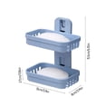 thumbnail image 3 of Adhesive Shower Shelf, Multipurpose Wall Rack, Strong Sticker Holder, Bathroom Kitchen Organization, No Drill Installation, Space Saving Storage Box, 3 of 9