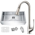 thumbnail image 2 of ANZZI Elysian  Kitchen Sink Single Hole Kitchen Faucet in Brushed Nickel, 2 of 5