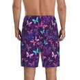 thumbnail image 6 of KLL Bright Purple Butterflies for Men's 1-Pack Shorts,Sleep Pajama Shorts for Men Soft Pj Shorts Men's Pajama Bottoms Sleepwear -3X-Large, 6 of 7