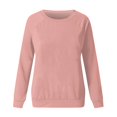 thumbnail image 4 of EIMELI Chemise Femme Liquidation Grande Taille Femme Décontractée Manches Longues Unie Ample Col Rond Chemisier Haut Rouge TG, 4 of 6