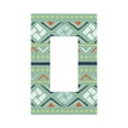 thumbnail image 1 of DouZhe 1-Gang Decorator/Rocker Wallplate, Retro Bohemian Old Style Decorative Wall Plates, 1 of 7