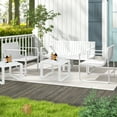 thumbnail image 5 of Costway Patio Chairs Set of 4 Weather-resistant Plastic Outdoor Armchairs White, 5 of 9