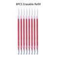 thumbnail image 1 of 12 Color 0.7mm Blue Black Ink Gel Pen Erasable Refill Rod set Erasable Pen Washable Handle School Writing Stationery Gel Ink Pen 8Pcs red Refill, 1 of 6