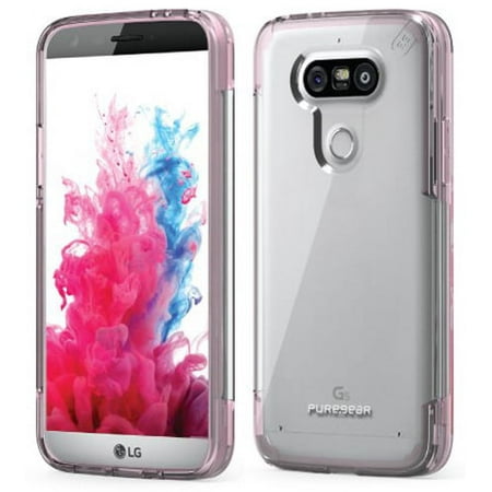 PureGear Slim Shell PRO Case for LG G5 - Clear/Pink